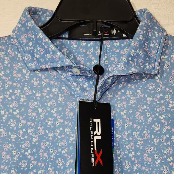 RLX Ralph Lauren Polo flower print Men's medium NWT - Picture 2 of 6